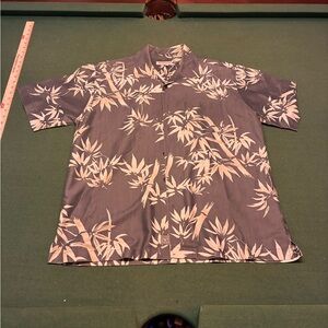Mens Quiksilver EDITION Floral Hawaiian Bamboo Button Down Shirt Medium Like New